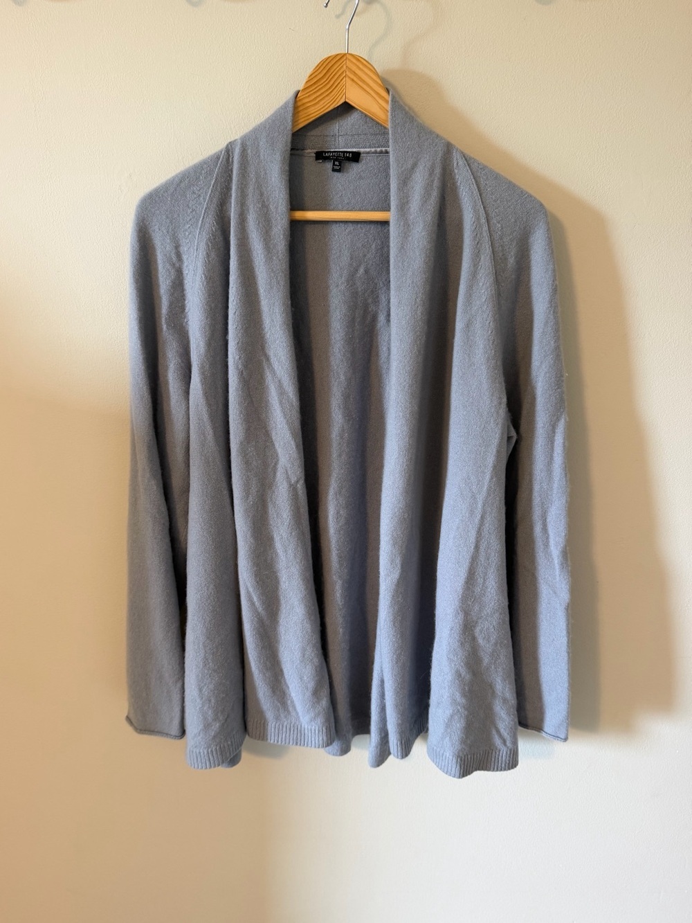 LAFAYETTE 148 NEW YORK Open Front 100% Cashmere Cardigan XL